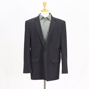 Haggar 48L Gray Solid 2-Button Sport Coat Blazer Jacket T241
